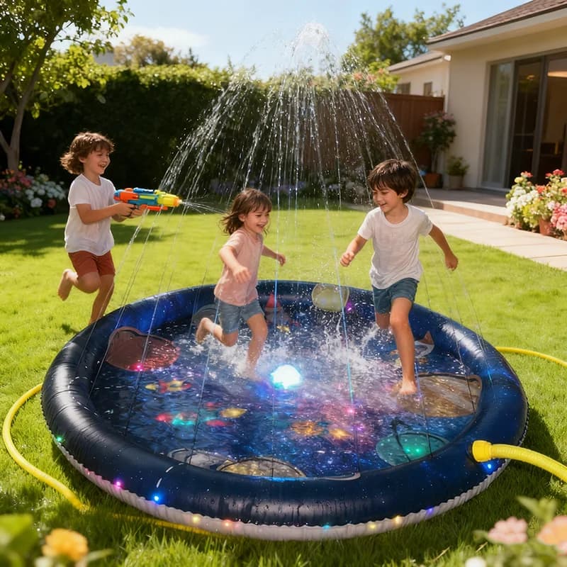 Arroseur d'eau extérieur pour enfants, adapté aux tapis de jeu aquatiques pour tout-petits et piscin