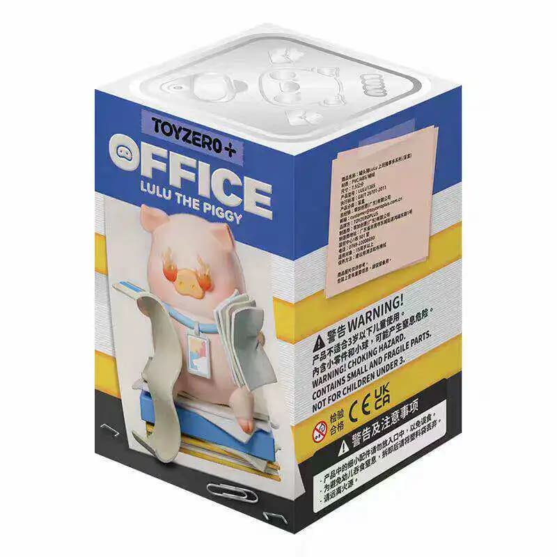 Lulu The Piggy Office Series Blind Box Lulu Action Figure Cartoon Piggy Daily Work Desk Ornament Des