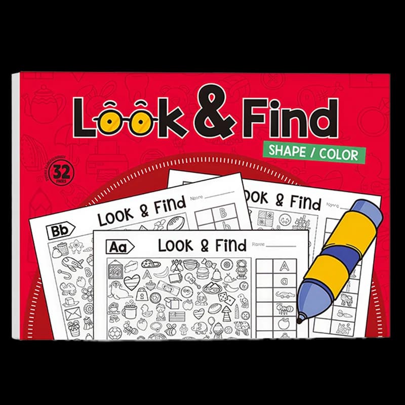 Livre de coloriage avec objets cachés, livre de jeu interactif parent-enfant à la recherche des obje