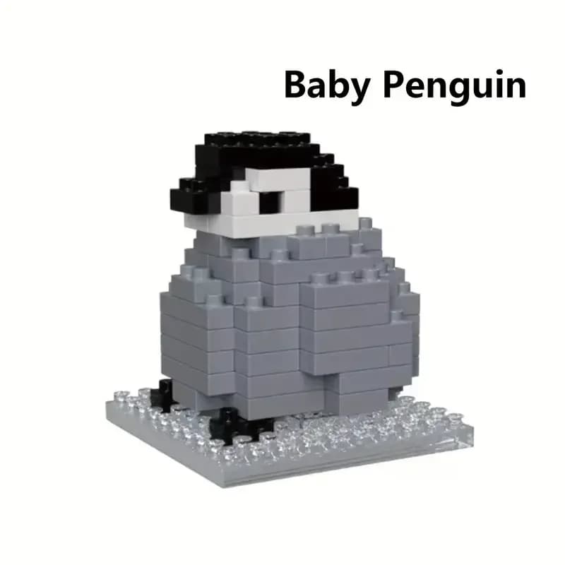 Blocs de construction d'animaux, baleine, dauphin, pingouin, ornements, jouets éducatifs et cadeaux 