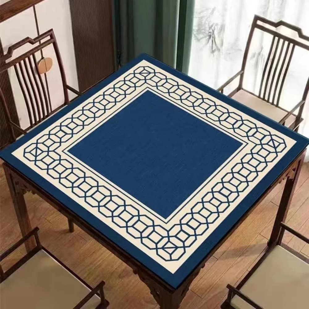 Tapis de jeu de Mahjong multi-personnes 70/80/90cm, design créatif, tapis de jeu de Mahjong en caout