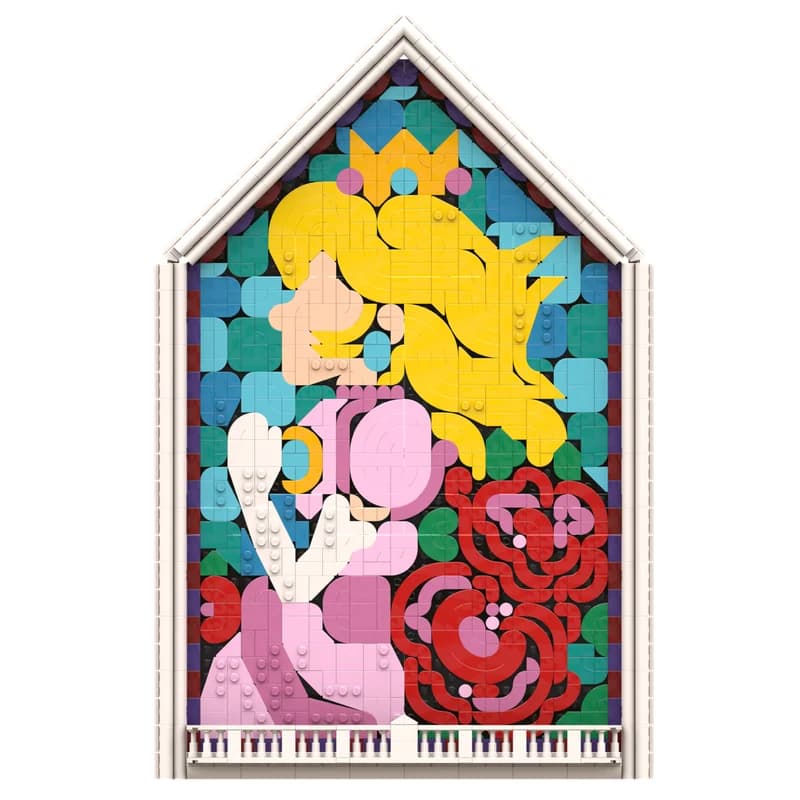 Nouveau 1264 pièces célèbre Super jeu série princesse pêche taché Art Moc modèle personnalisé Puzzle