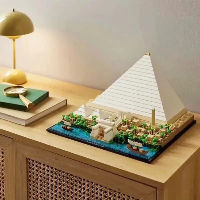 Nouvel ensemble de construction de la Grande Pyramide de Gizeh de 1476 pièces, cadeau de Noël pour e