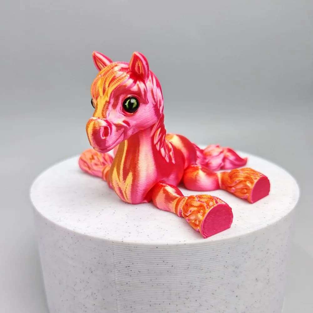 Mini cheval imprimé en 3D, animaux multi-articulaires, jouet sensoriel en Relief, cadeau pour enfant