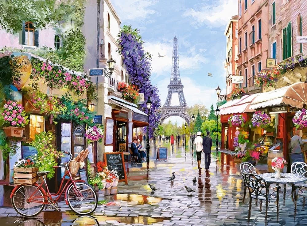 Puzzles de 1000 pièces pour adultes, paysage de Paris, décoration de la maison, jeux de puzzle pour 
