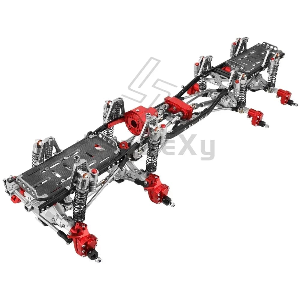 Châssis de voiture RC 8x8 en métal amélioré avec essieux et kit de transmission pré-assemblé DIY pou