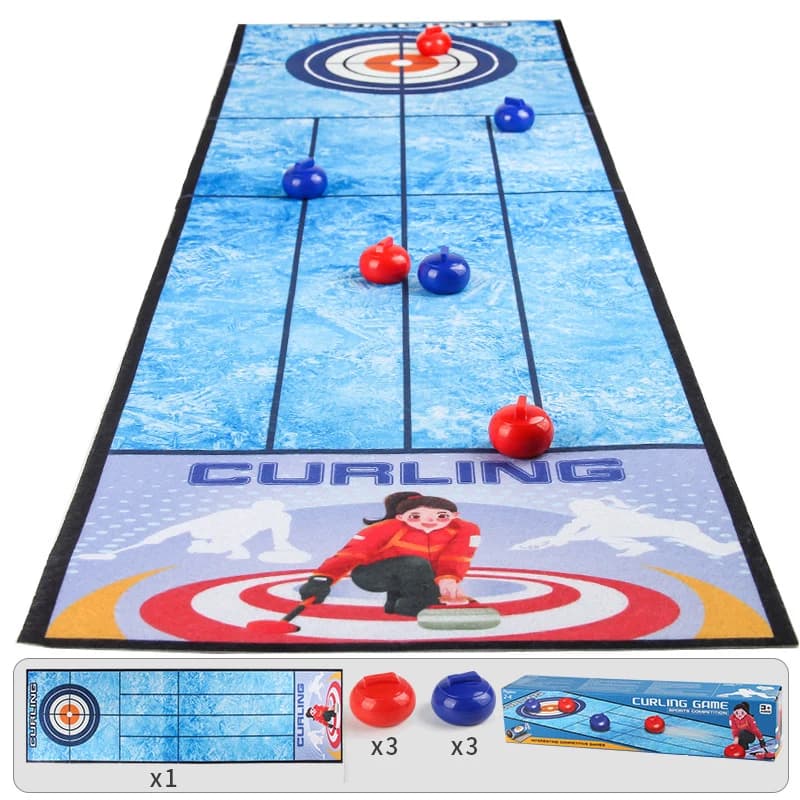 Jeux de société interactifs pour enfants, curling Social, football, jeux de Table de Bowling, tapis,