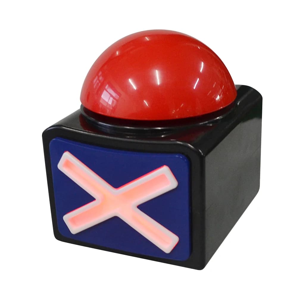Buzzer de réponse de jeu rouge avec bouton de réponse de concours sonore et lumineux Trivia Quiz Got