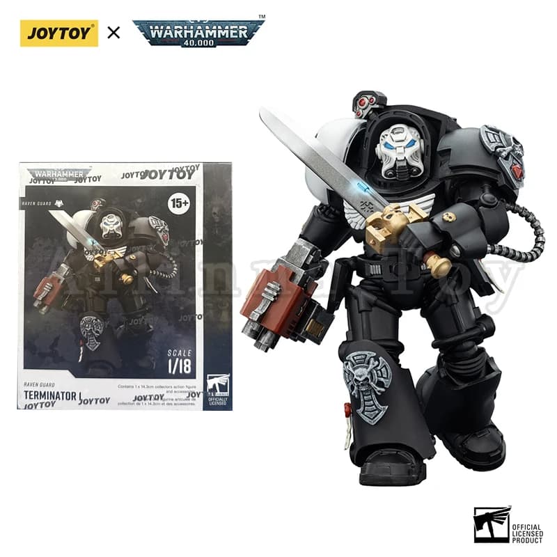 Figurine d'action JOYTOY 1/18 40K Garde Raven, modèle militaire d'anime