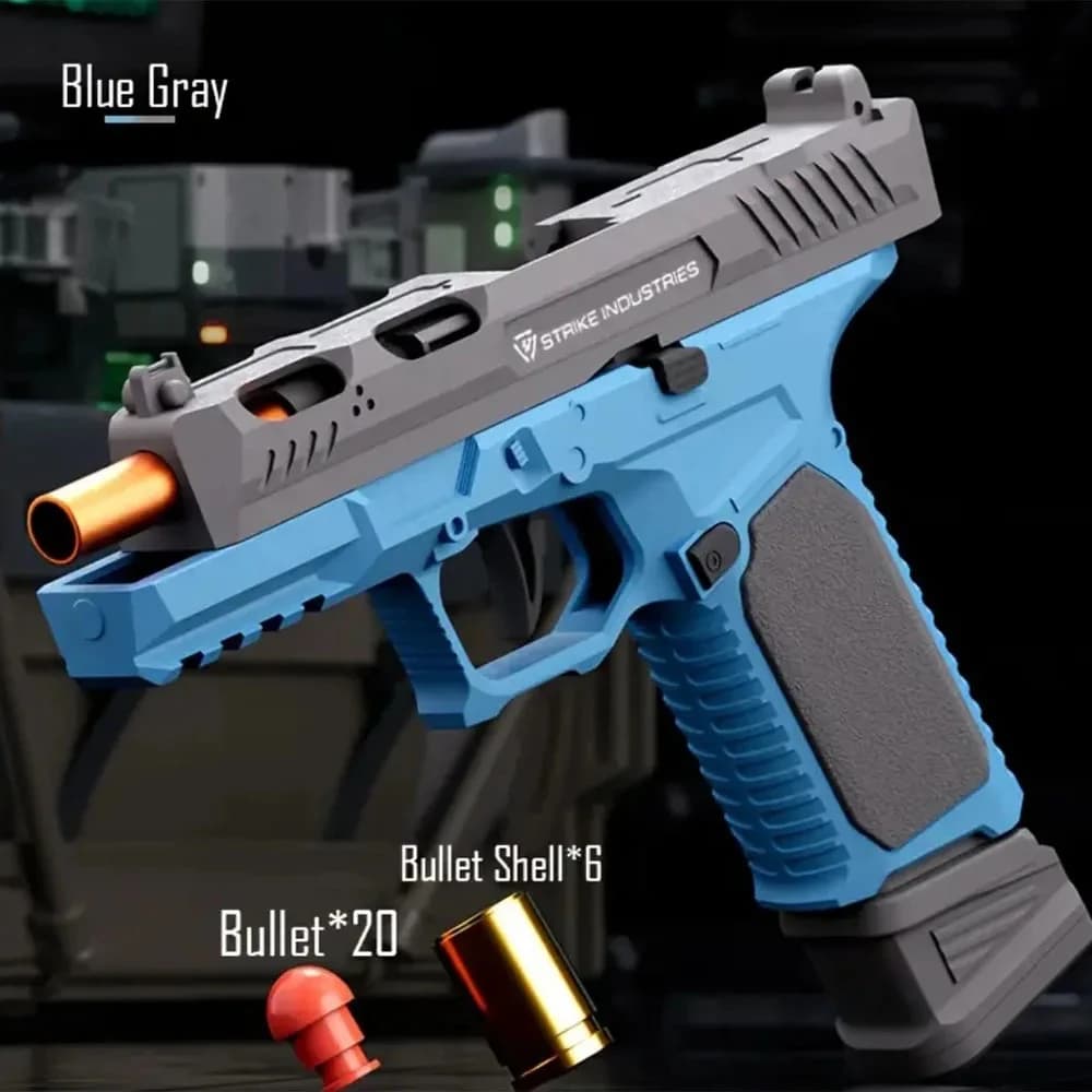 Pistolet jouet de tir sportif d'extérieur avec fonction d'éjection de cartouches pour enfants, cadea