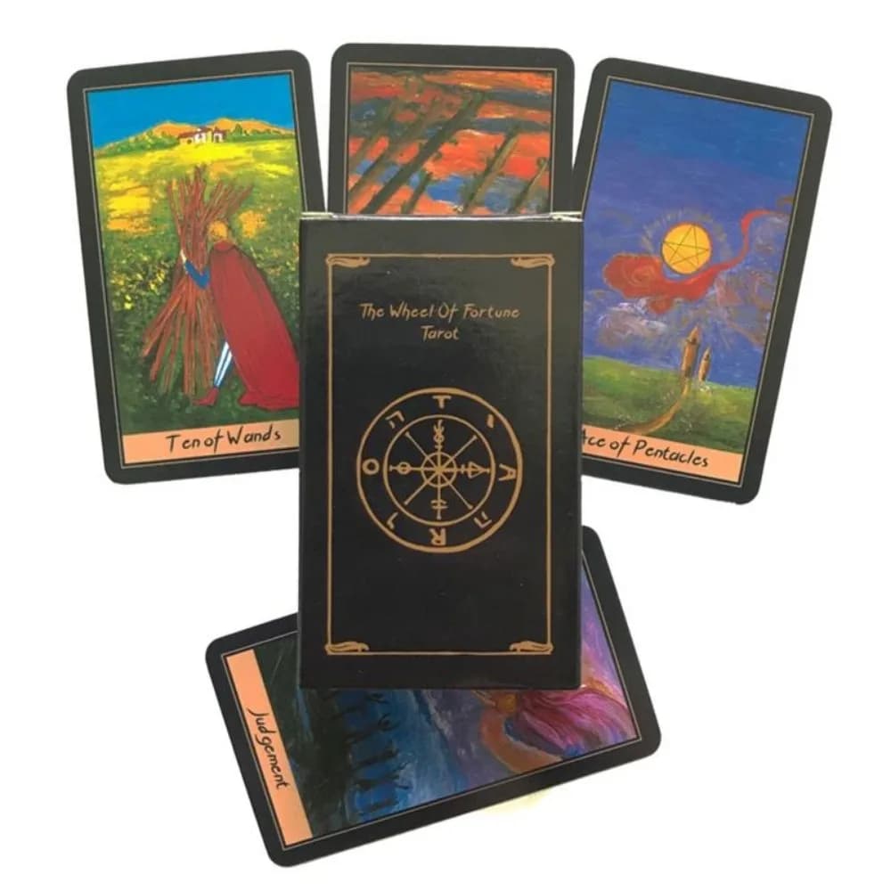 Jeu de cartes de Tarot, cartes de jeu de Divination de Tarot de la roue de fortune, jeux de société 