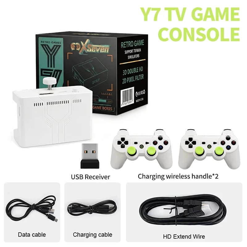 Nouvelle Console de Jeu Vidéo Coopreme Y7 X7 128G 2026 avec Système Linux, Boîtier TV 4K, Manette Sa