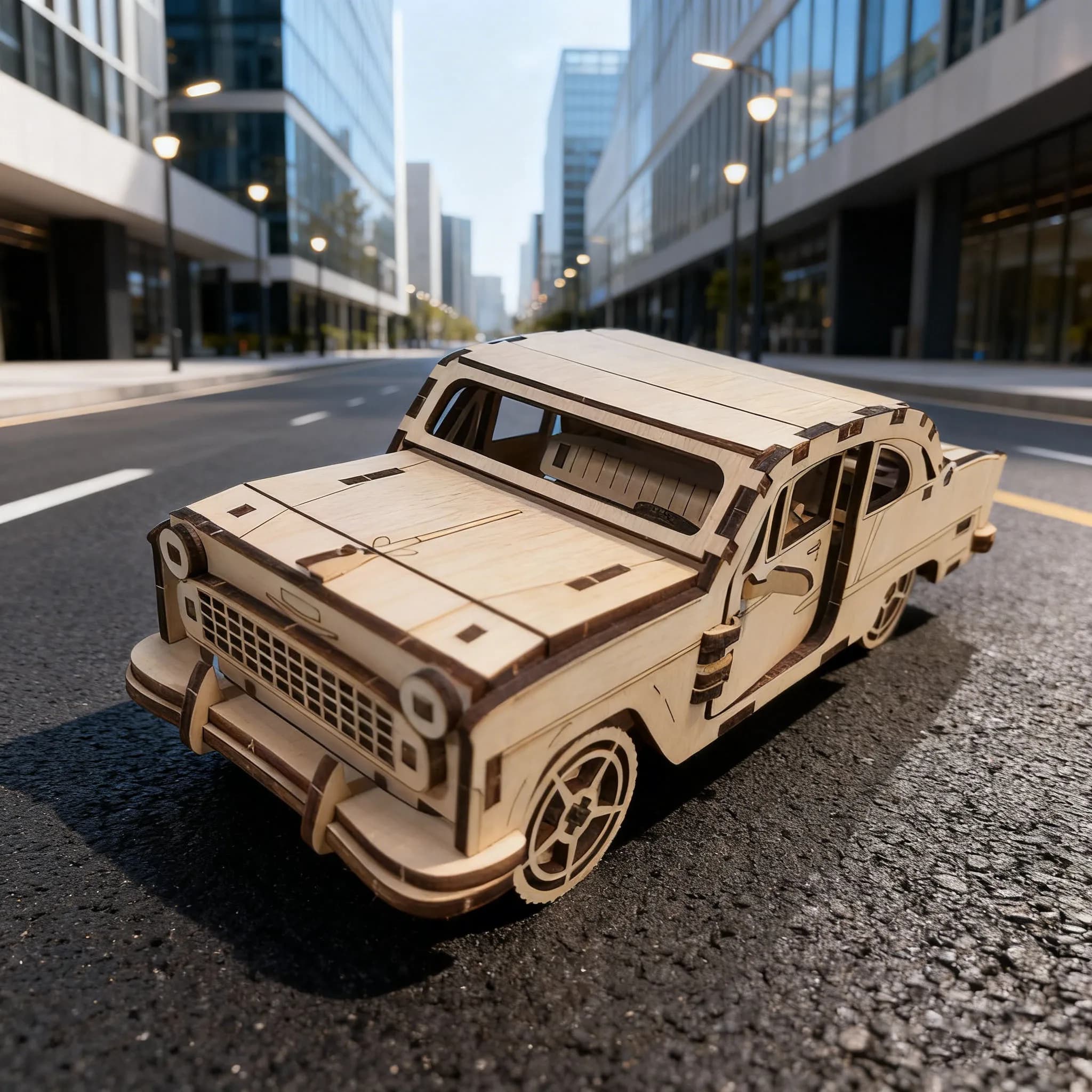 Modèle de puzzle 3D de voiture en bois, kit de bricolage, ensemble de véhicules créatifs, modèle de 