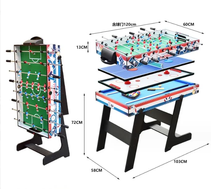 Table de football de football de football de jeu multifonction 5 en 1