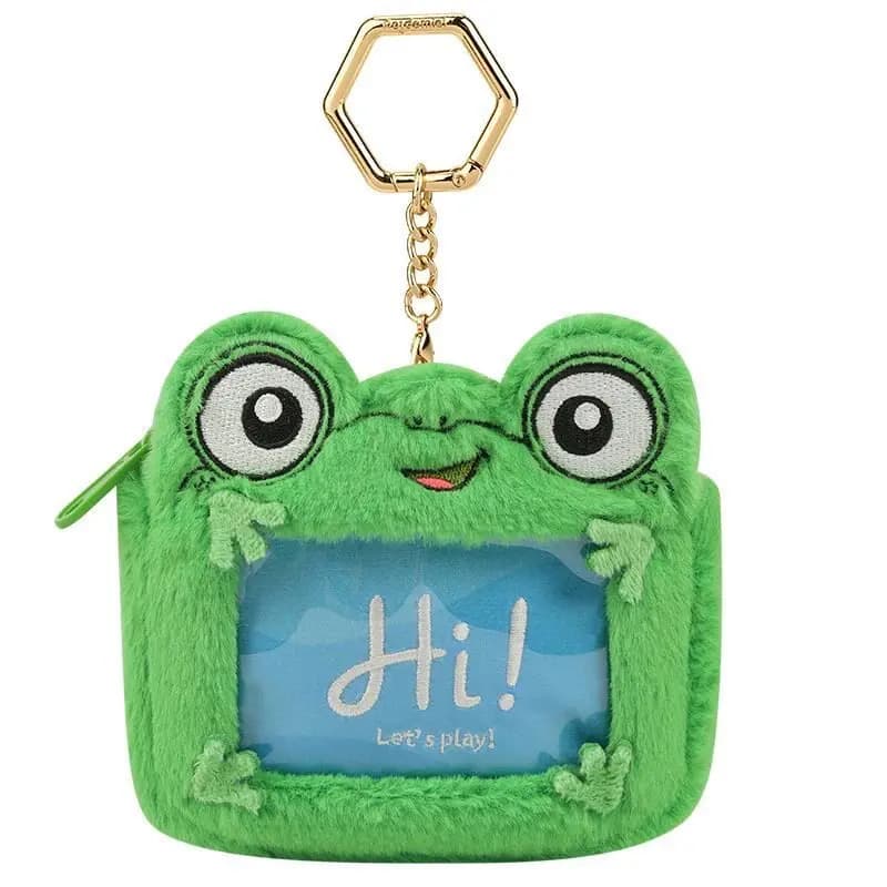 Nouvelle Pochette à Monnaie en Peluche Grenouille Verte Douce, Sac de Rangement pour Écouteurs Pende