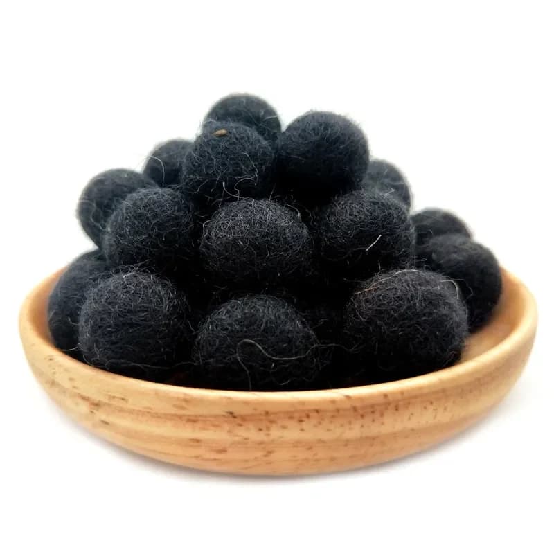 Ikfor-Pompons Ronds en Feutre de Laine 100% Laine, Artisanat de Couture Fait à la Main pour la Maiso