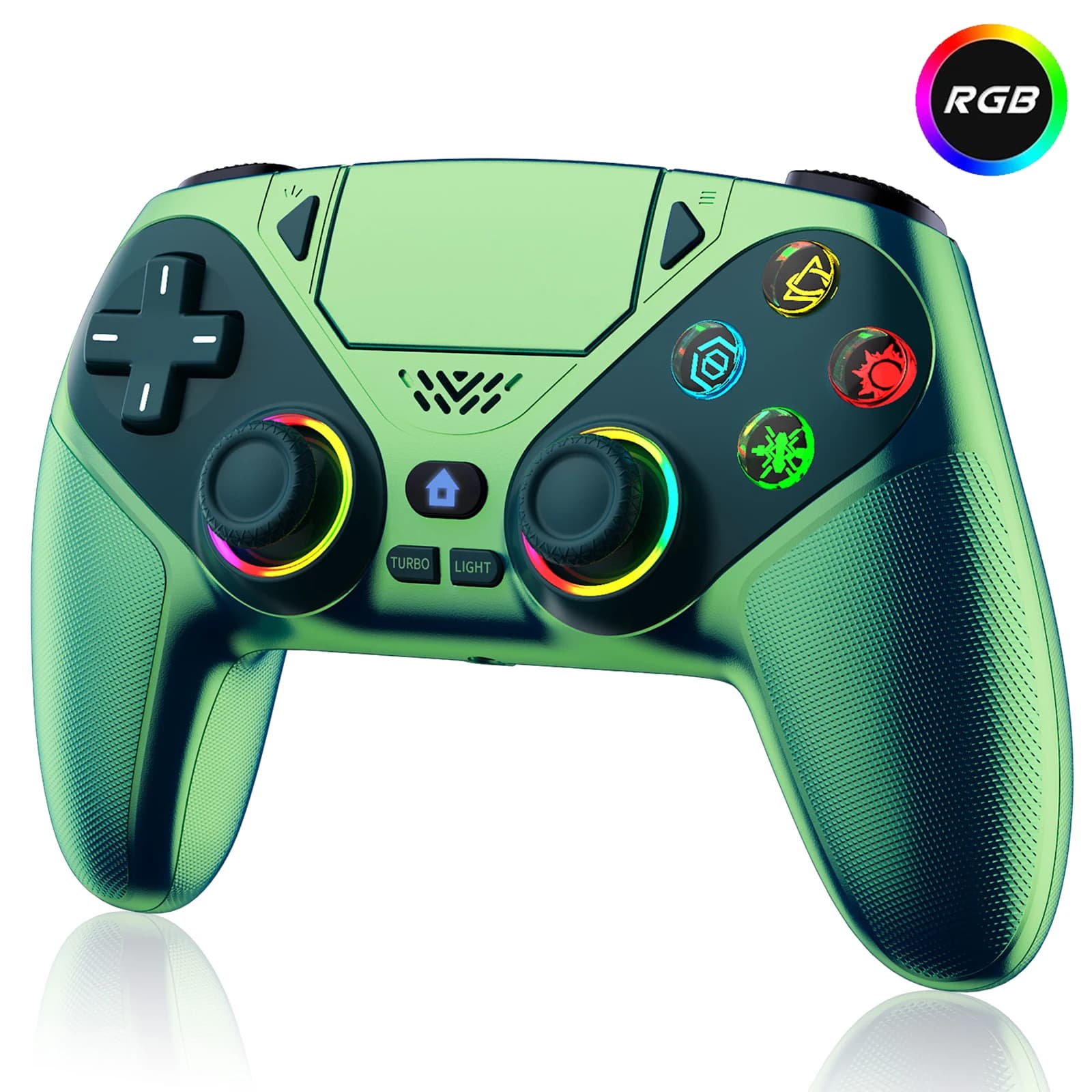 Manette de jeu sans fil pour Playstation 5 PS5/PS5 Pro/Slim/PC avec effets Hall RGB, joystick de con