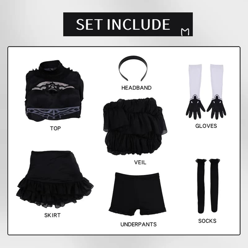 Costume de Cosplay Yorha 2B pour femmes, tenue de jeu, Costumes de jeu de rôle, robe de mariée pour 