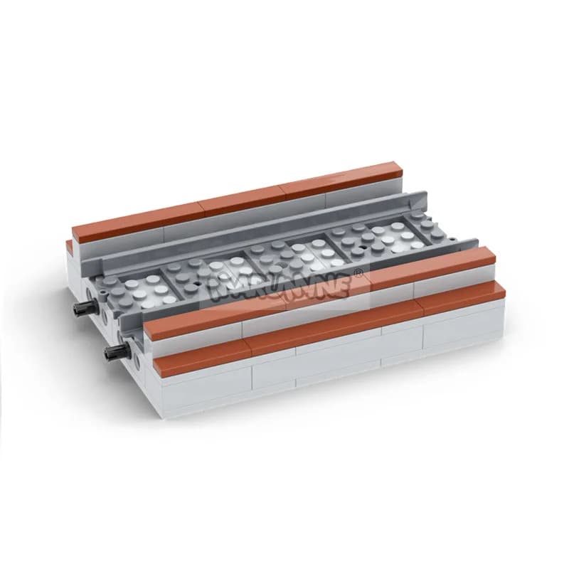 Marumine – rampe de voie ferrée MOC pour chemin de fer, modèle Compatible avec le Kit de briques, bl