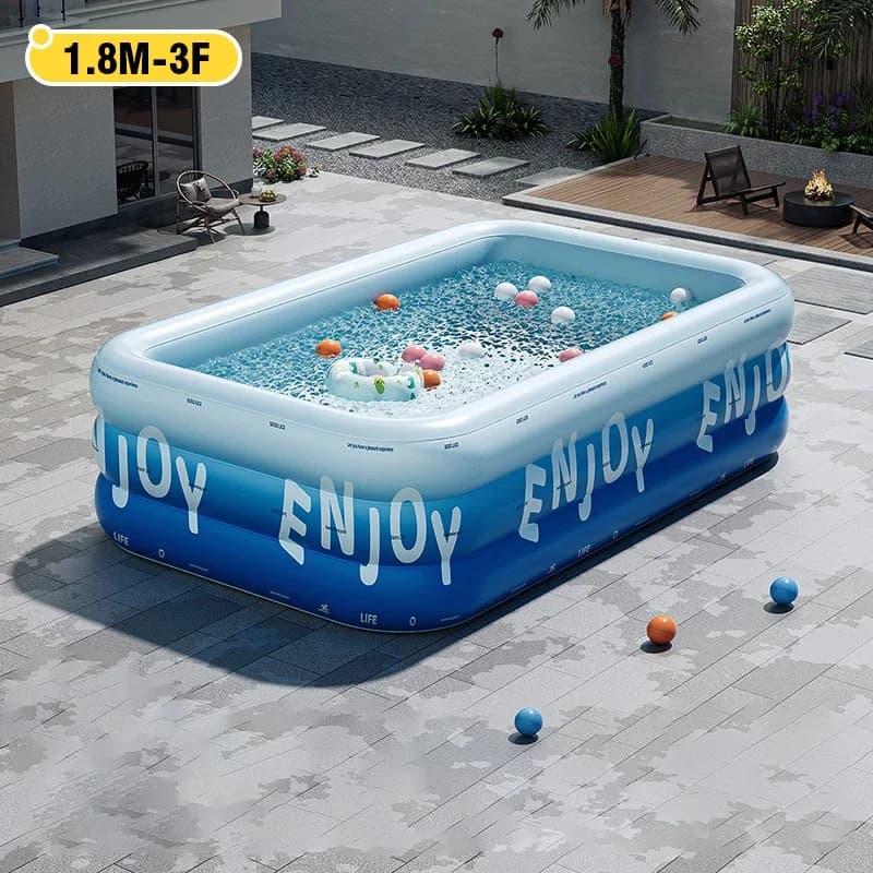 Grande piscine gonflable épaissie pour la famille, utilisation intérieure et extérieure, pour jeux a