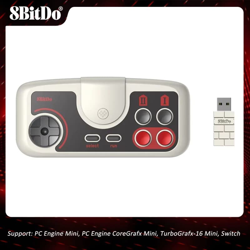 8BitDo PCE Core 2.4G manette de jeu sans fil pour moteur PC Mini moteur PC CoreGrafx Mini TurboGrafx
