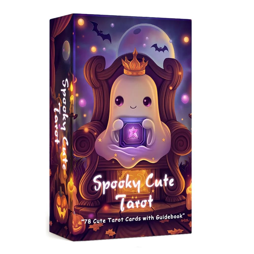 Jeu de tarot effrayant et mignon de 78 cartes, taille 13x8 cm pour débutants, comprend un guide en p