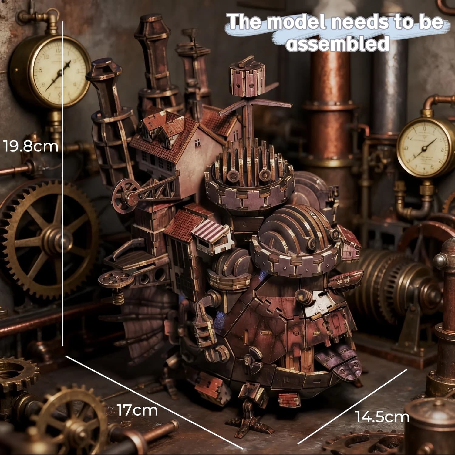 Puzzle 3D en bois Château mobile - Kit de modélisme DIY Anime, Blocs de construction éducatifs, Déco
