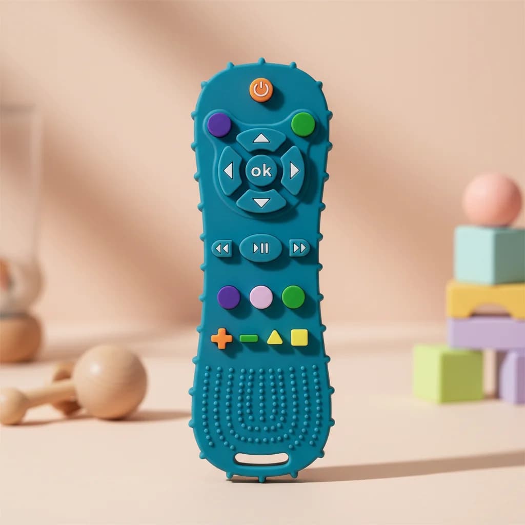 Jouets de dentition pour bébé, 1 pièce, en silicone, télécommande, pour 0-6 mois, 6-12 mois, jouet s