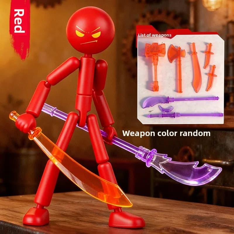 1 ensemble de figurines articulées 3D imprimées, jouet fantaisie, robot assemblé et mobile