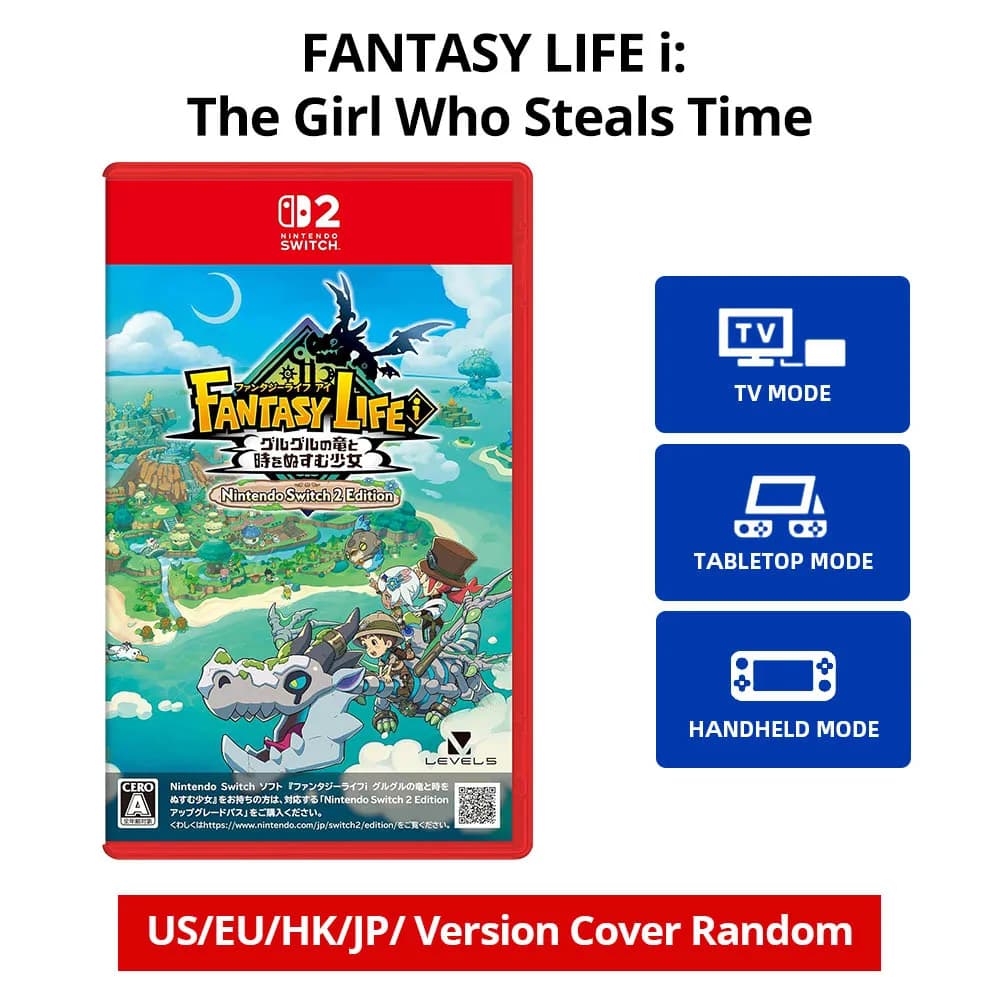 Jeu Nintendo Switch 2 - Fantasy Life i Guruguru Dragon et la fille intemporelle - Cartouche physique