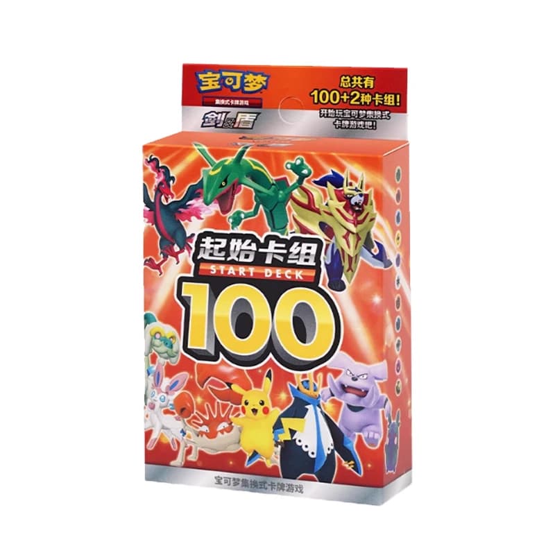 Sword Shield 100 cartes à collectionner Pokémon, ensemble de cartes de combat pré-constitué PTCG en 