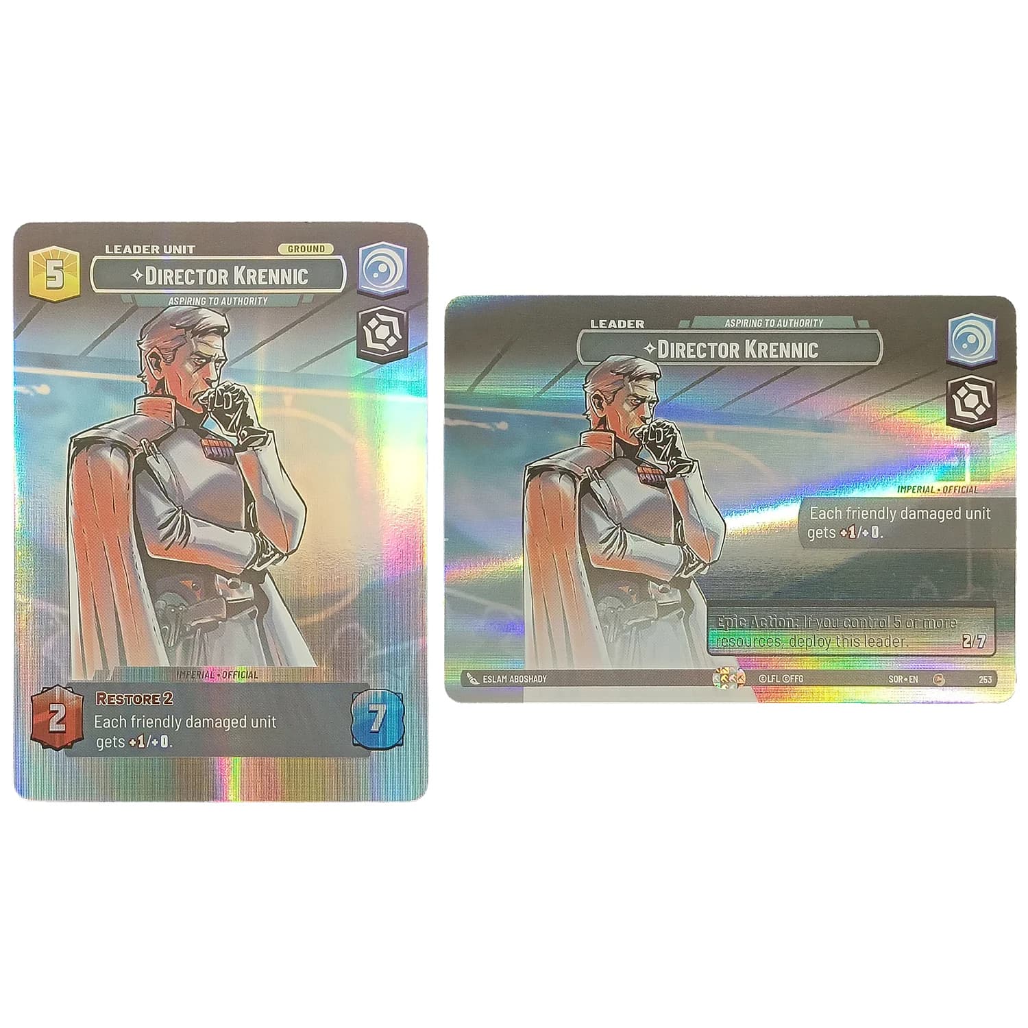 Cartes de la série StarWars Spark of Rebellion (SOR) - Cartes SHOWCASE - Cartes Han Solo/Grand Lnoqu