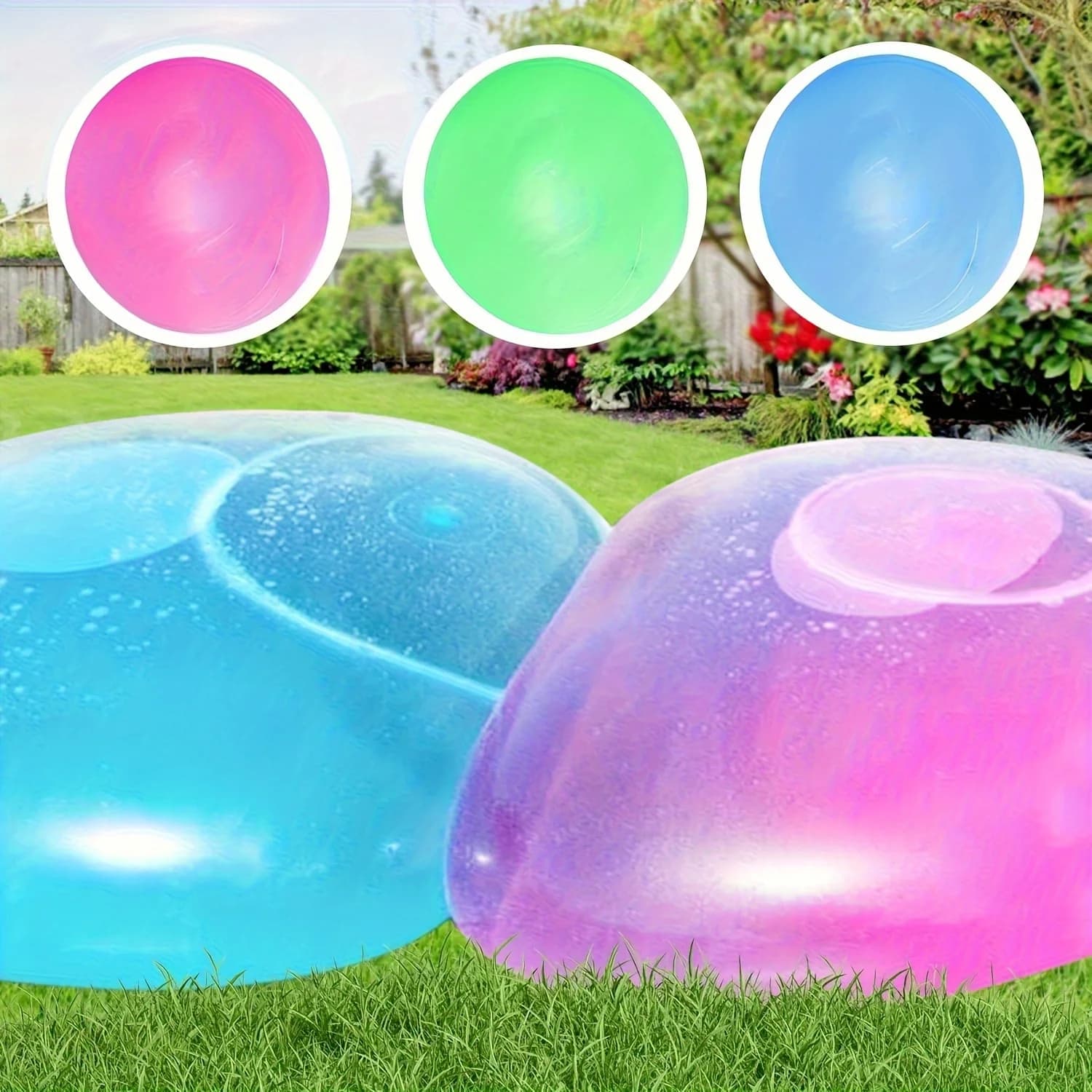 Ballon gonflable d'extérieur, balle à bulles souple remplie d'air et d'eau, jeu de fête amusant, cad