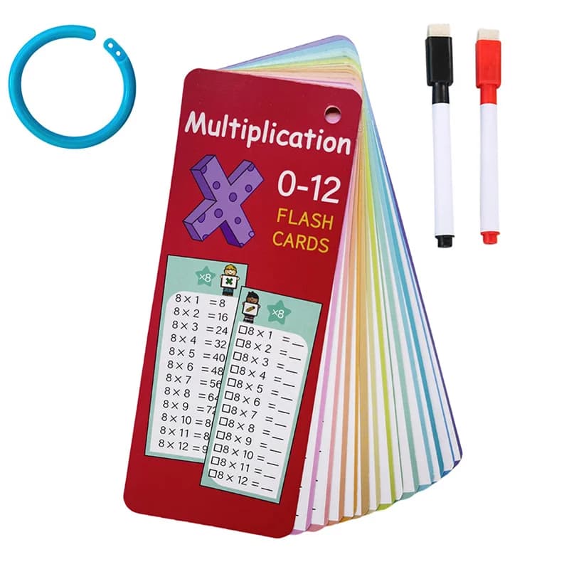Cartes de formation mathématique, Addition, soustraction, Multiplication et Division, jouets éducati