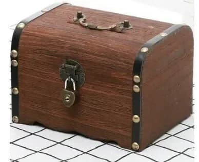 Coffre au trésor avec serrure, boîte de rangement au trésor Vintage, organisateur de tirelire, boîte