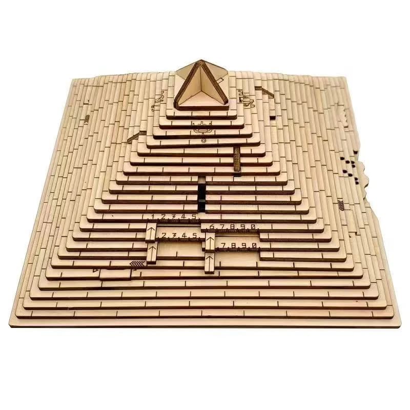 Boîte de Puzzle pyramide en bois, cadeaux uniques, avec compartiment caché, casse-tête pour adultes 