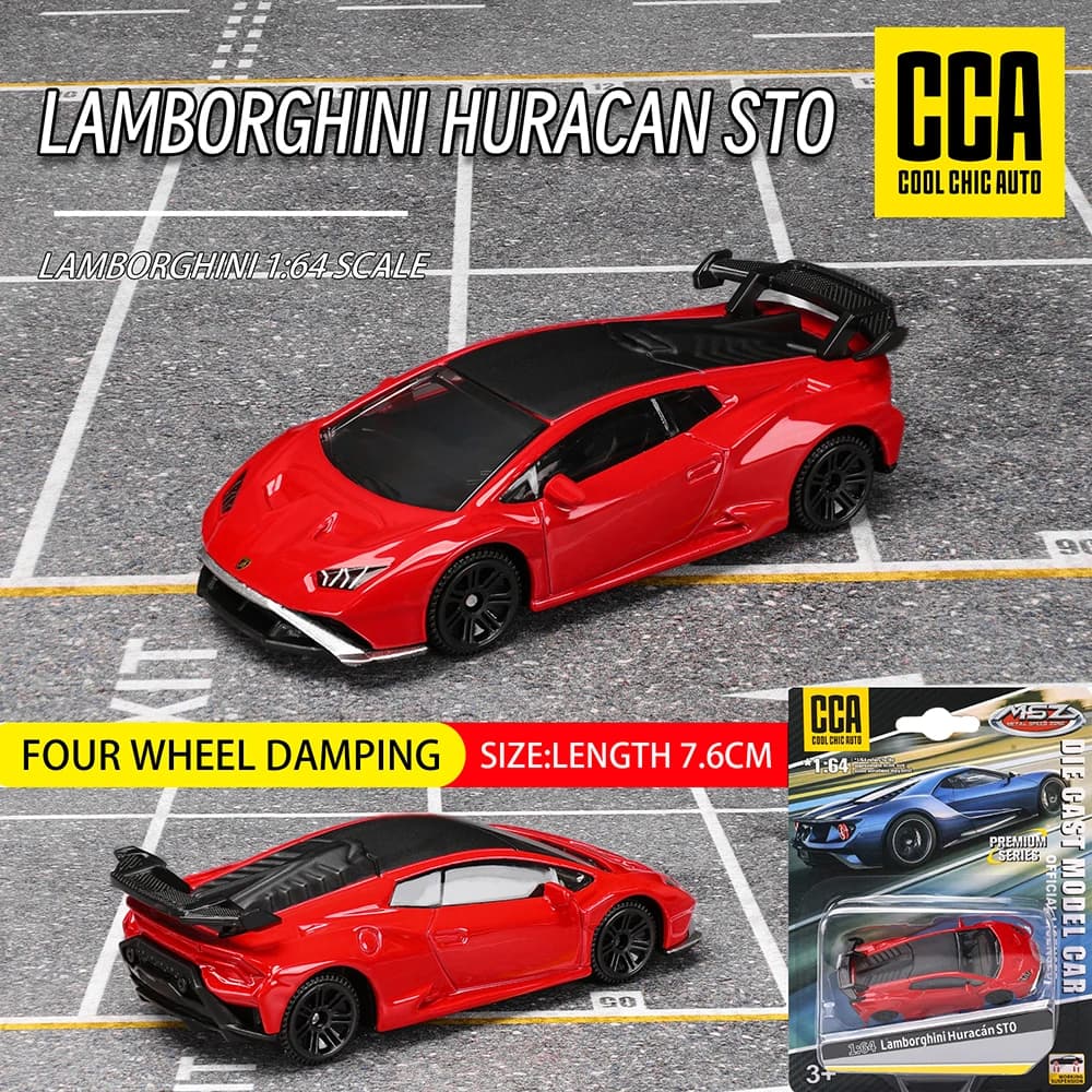 CCA msz 1:64 modèles d'agneauorghini exquis suspendu classique modèle de voiture statique en alliage