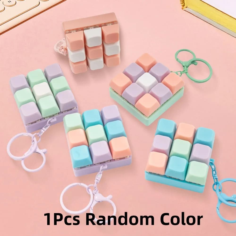 Fidget Decompression 9 Keyboard Key Toy For Adults Antistress Toys Boys Girls Anti Stress Finger Key