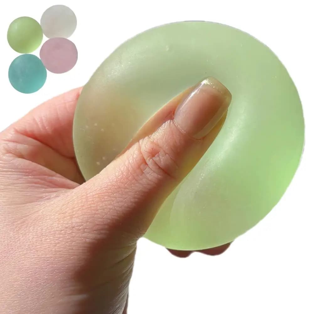Balle anti-stress en velours semi-transparente, jouet souple de décompression pour l'anxiété et la s