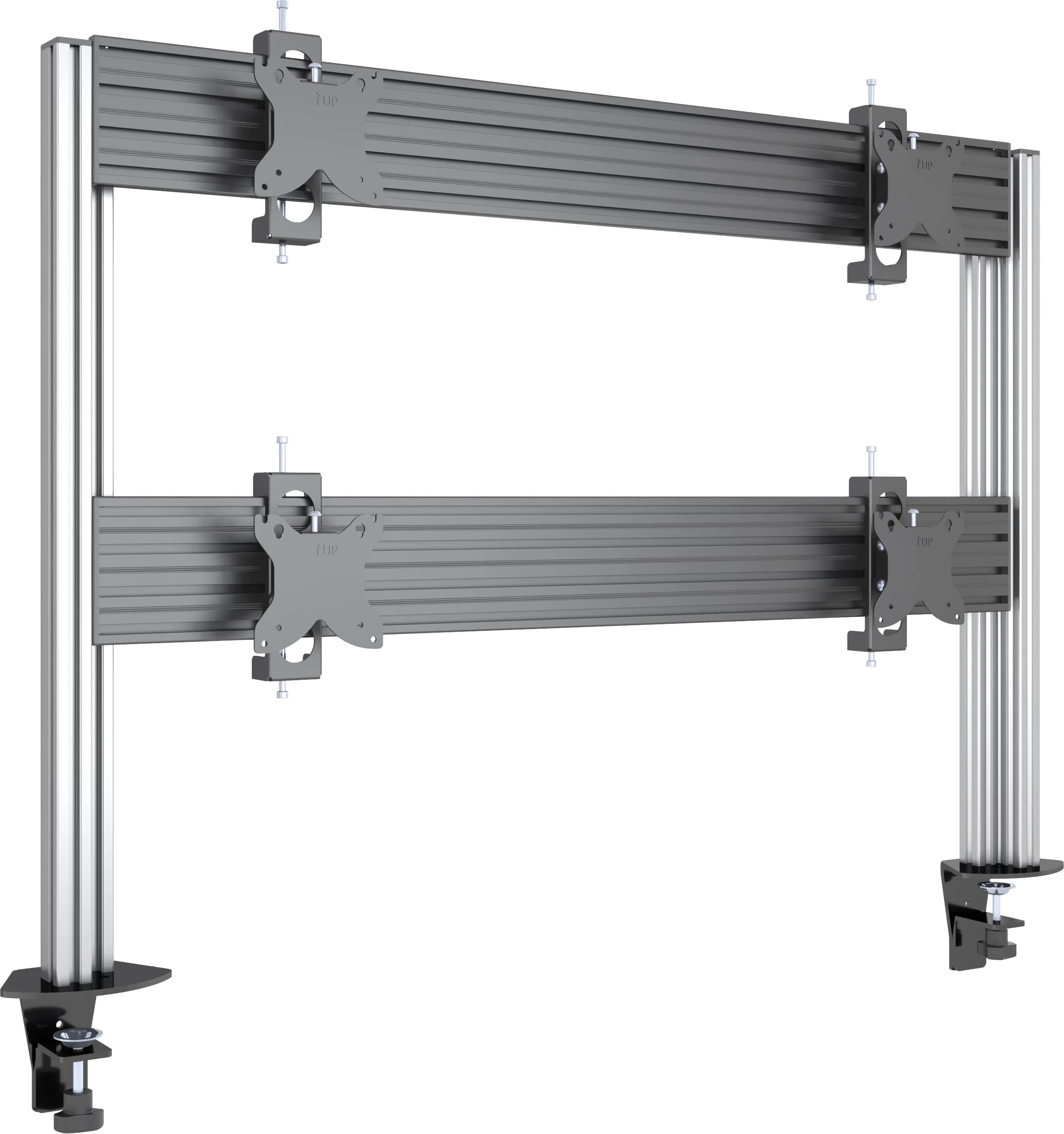 Support de bureau modulaire pour moniteur d'ordinateur 2x2, réglable en hauteur, support multi-écran