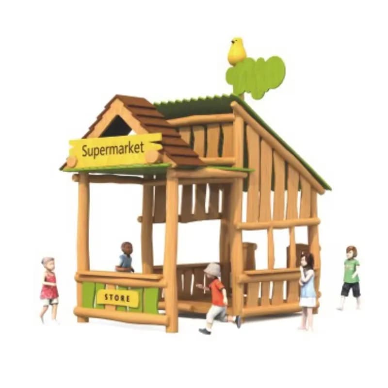 Maison de jeu en bois personnalisée pour l'intérieur et l'extérieur, pour la maternelle, la garderie