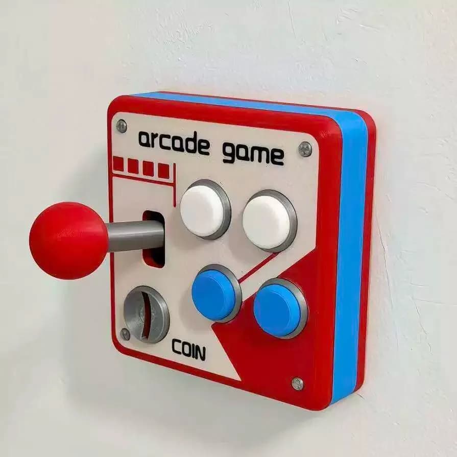 Cache-interrupteur de jeu d'arcade créatif, décoration rétro pour salle de jeu, plaque murale pour i