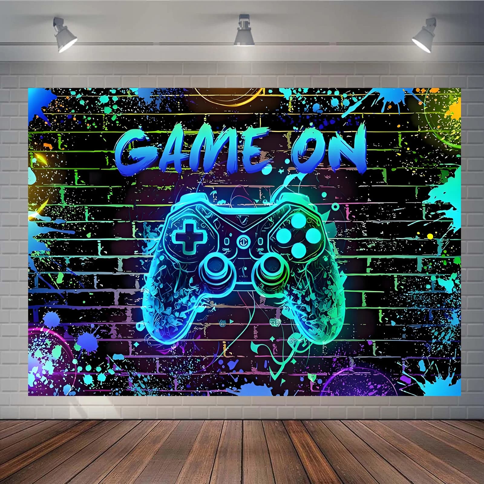 Jeu sur toile de fond jeu vidéo pour niveleur fête d'anniversaire décoration jeu vidéo joyeux annive