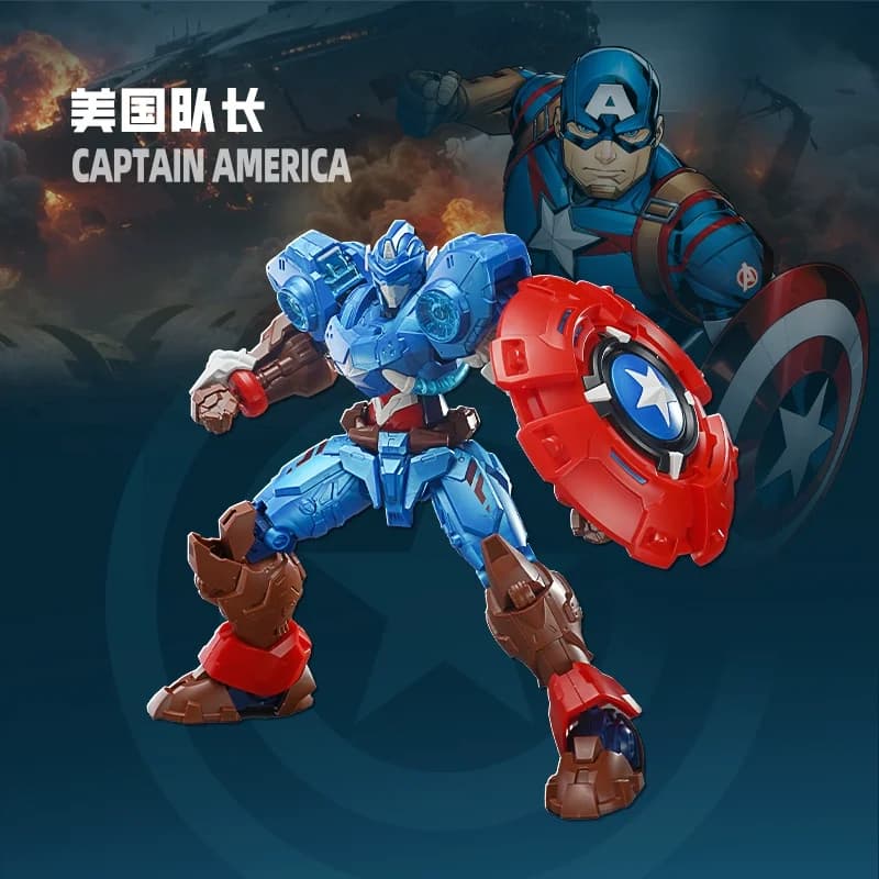 Keeppley – blocs de construction Marvel Comics, Version Superstar du Mecha Captain America, modèle a