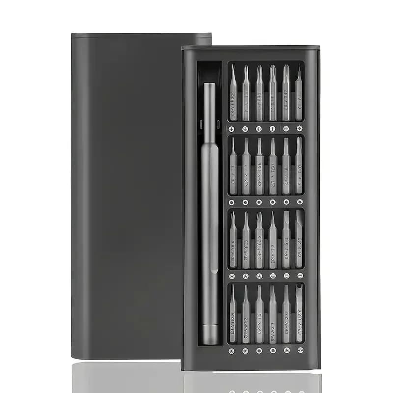 Jeu de tournevis magnétiques 25 en 1, kit d'embouts, électronique de précision, ordinateur, PC, démo