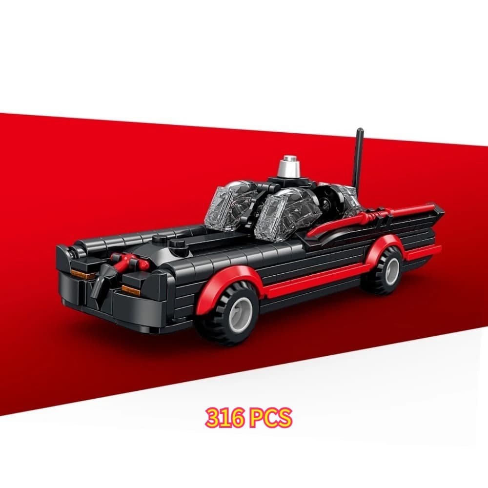 Blocs de construction de voiture de Chariot de chauve-souris classique, modèle MOC, jouets éducatifs