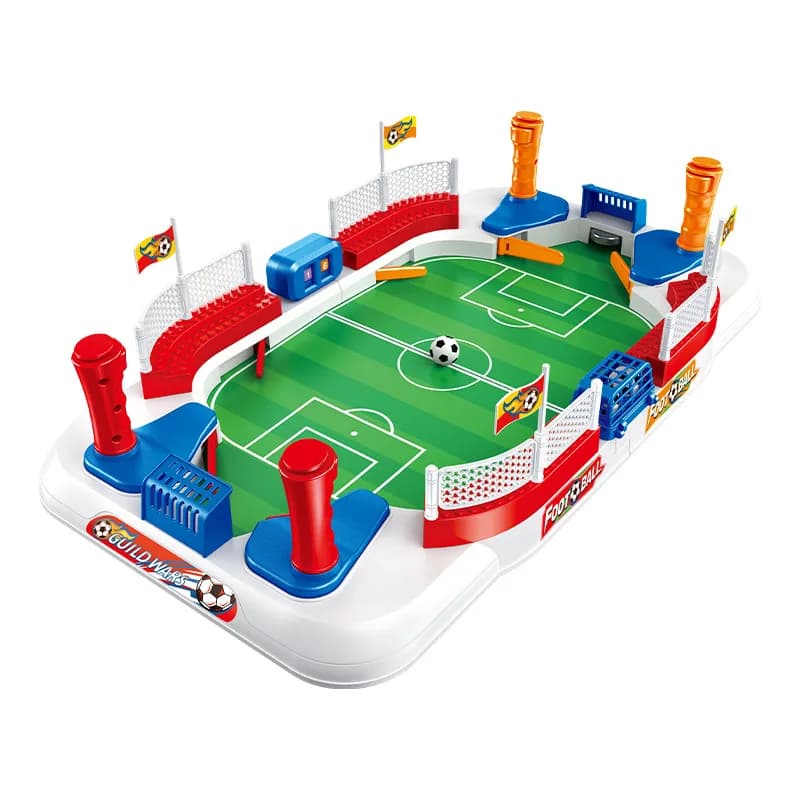 Mini-jeu de football de table avec double commande par bascule et barrières élevées, jeu de baby-foo