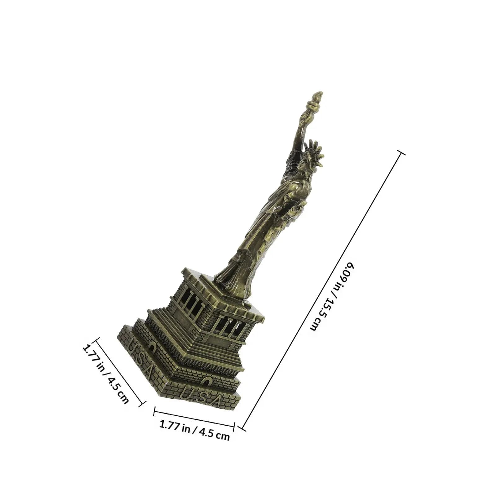 Statue de la Liberté en alliage de bronze miniature, sculpture de 15 cm, décoration de table exquise