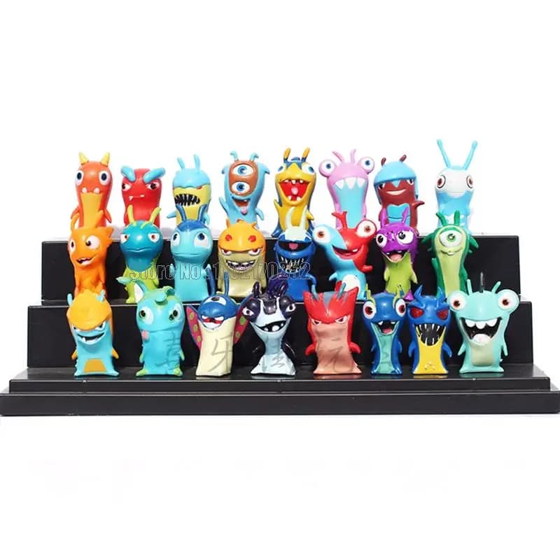 24 pcs/lot Slugterra élémentaire limaces Slug Terra Pvc figurine poupée 5 cm jouet