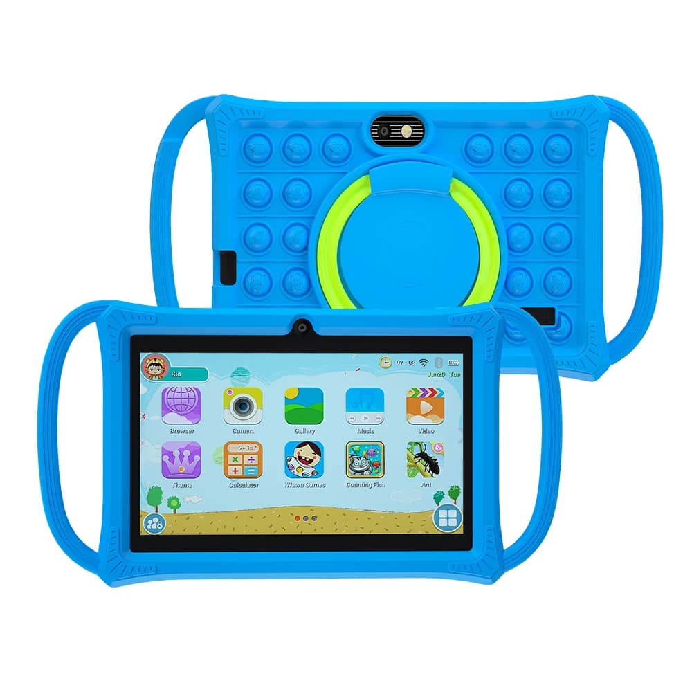 Tablette PC de 7.0 pouces pour enfants, Façades Core, 4 Go de RAM, 64 Go, Meilleur cadeau pour les e